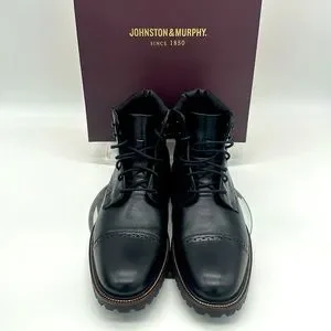 Johnston & Murphy Stratford Cap-Toe Leather Boots - 12 Johnston & Murphy Cap Toe Boot - YouTube main image 3